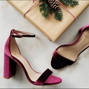 Vince Camuto Wine Velvet Sandals
